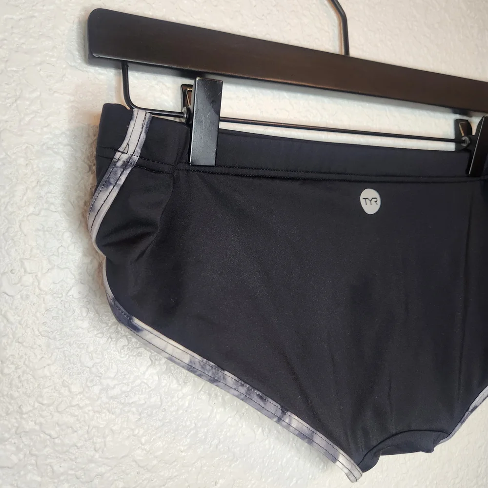 TYR Black Women's Swim Bottoms with Gray Trim
